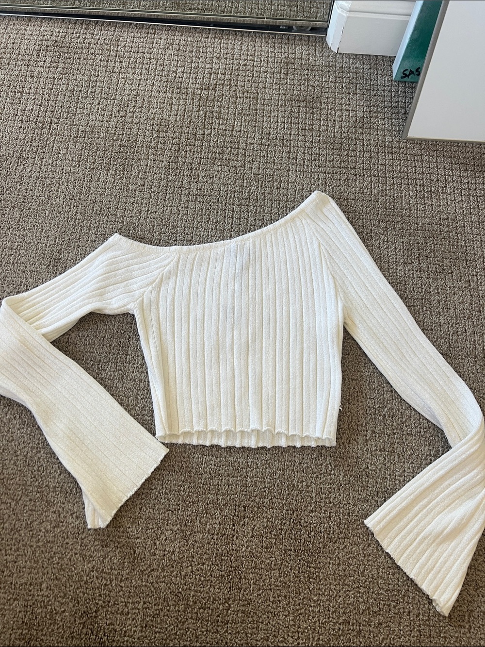 Princess Polly off the shoulder ribbed sweater